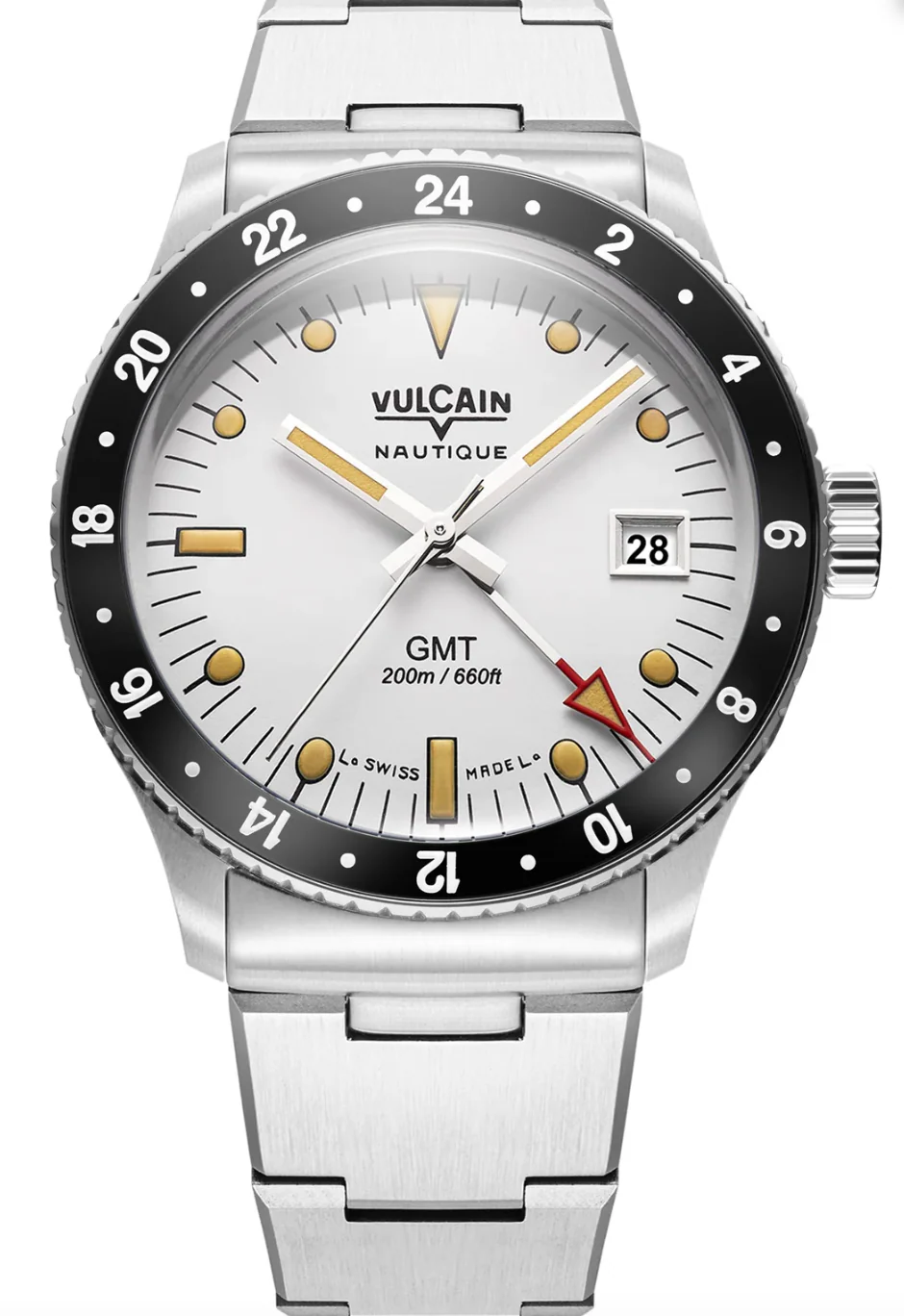 Vulcain Skindiver GMT Blanca Vintage Bracelet Watch