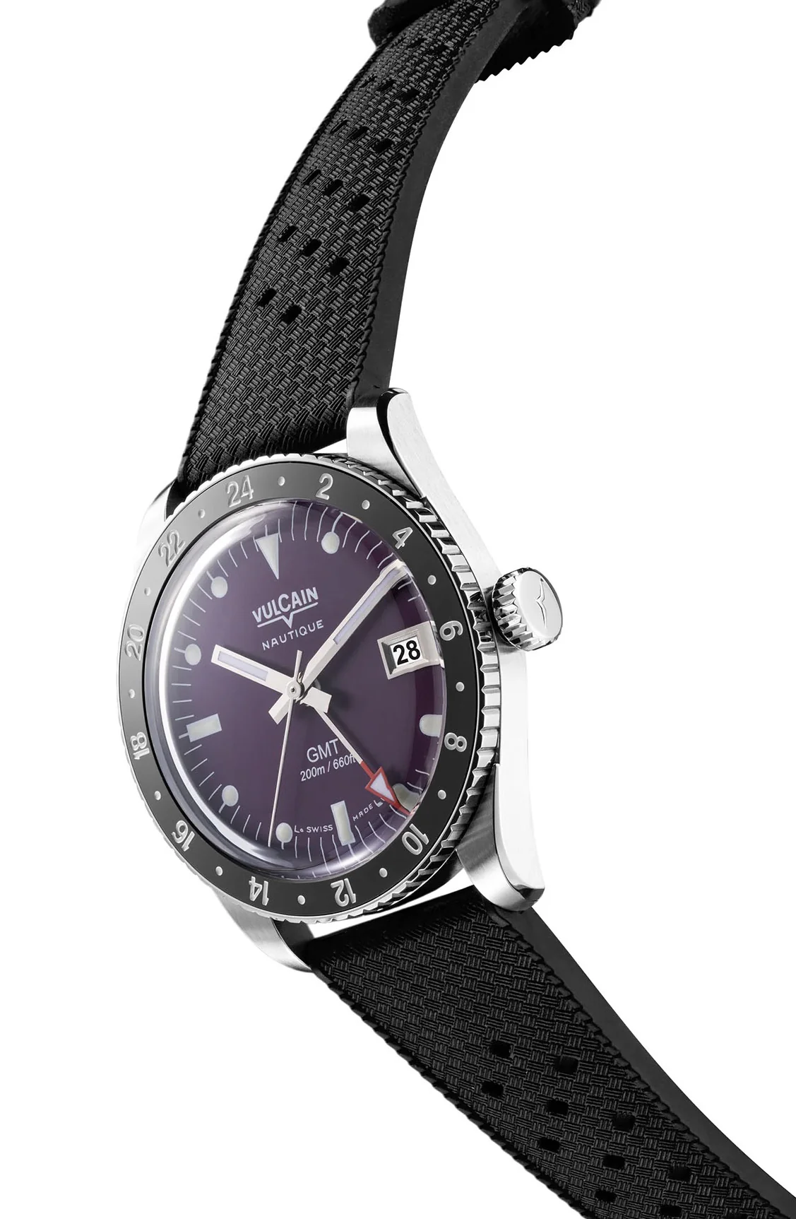 Vulcain Skindiver GMT Purple Rubber Limited Edition Watch - Image 2
