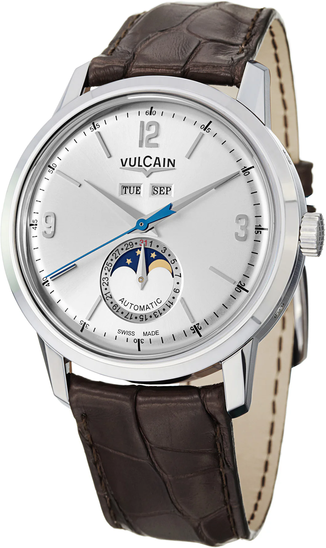 Vulcain Watch 50s Presidents Moonphase Steel silver