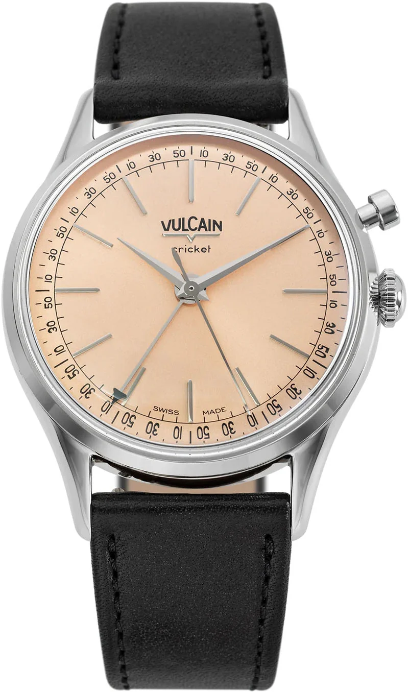 Vulcain Cricket President 39mm Pale Salmon Watch