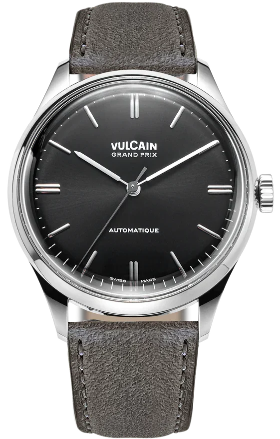 Vulcain Grand Prix Grey Leather Watch