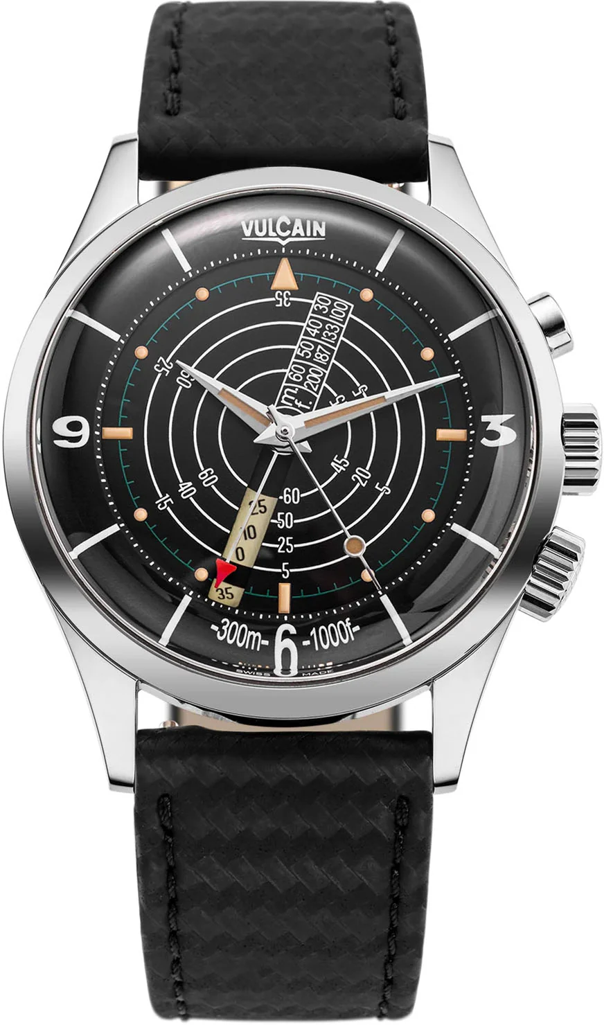 Vulcain Nautical Heritage Black Beige Patina Watch