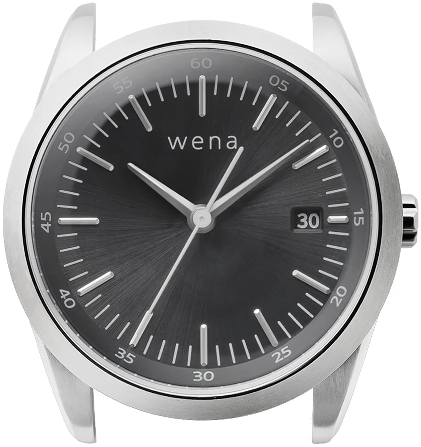 Wena By Sony Watch Head Solar Three Hands Silver