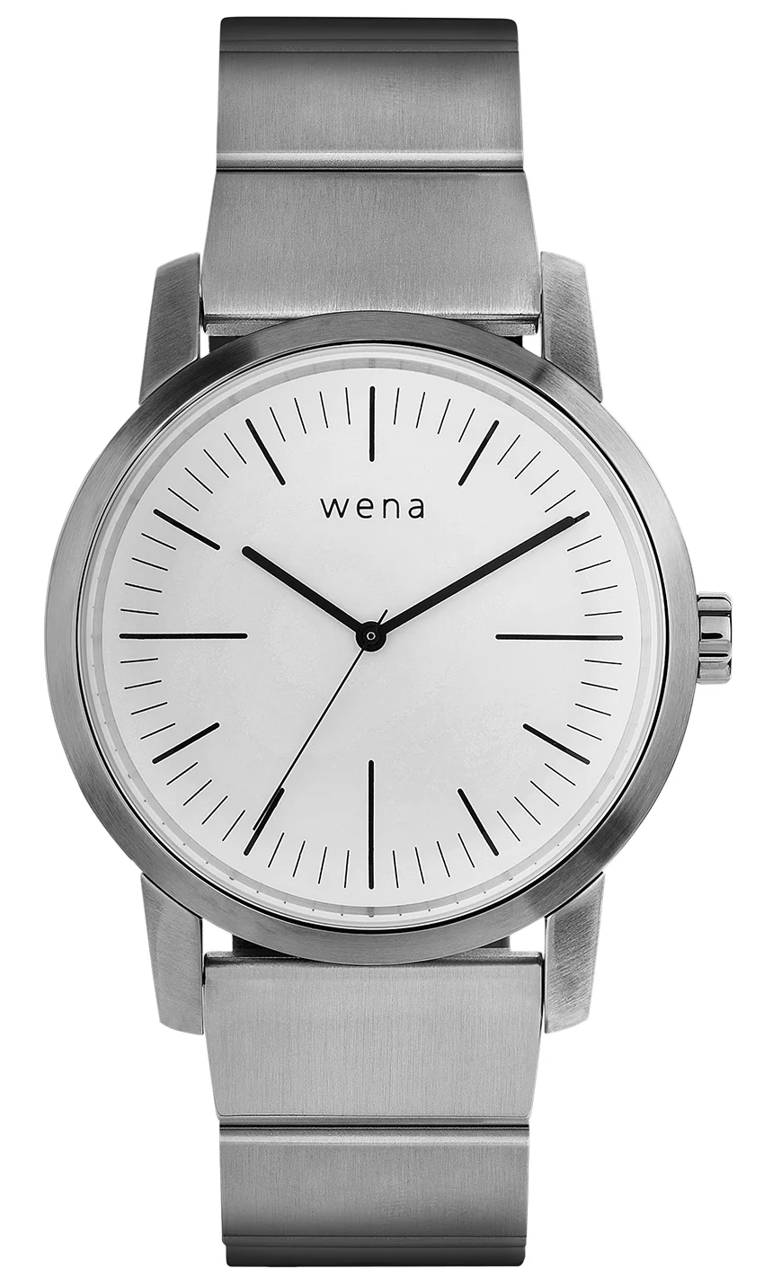 Wena Watch Wrist Pro With White Quartz Three Hands Face