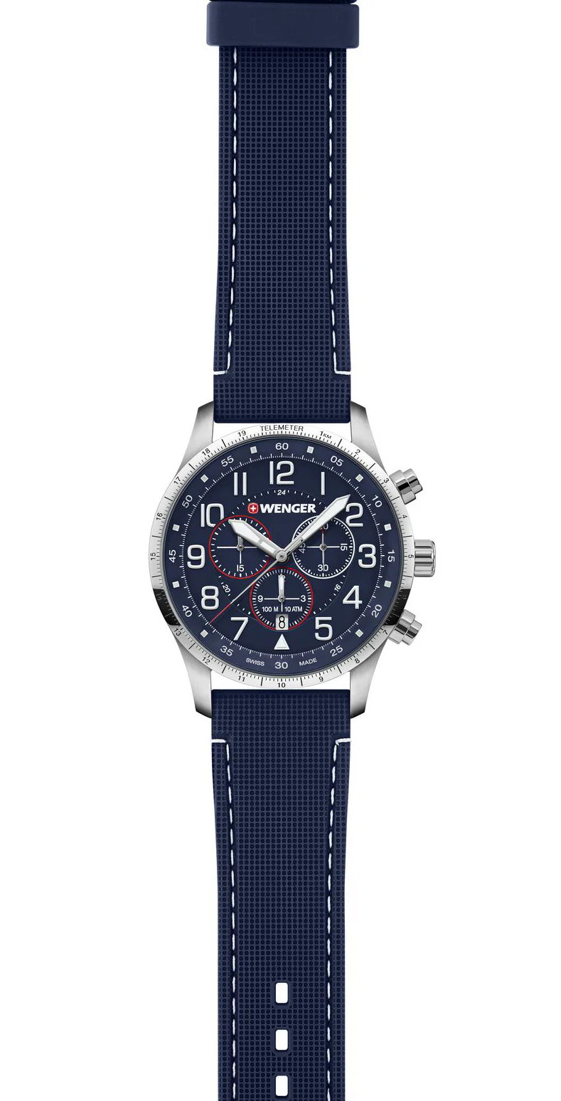 Wenger Attitude Chrono Blue Watch - Image 3