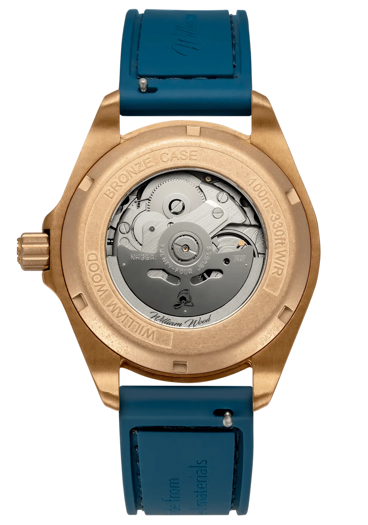 William Wood Bronze Sapphire Blue Fire Hose Watch - Image 3
