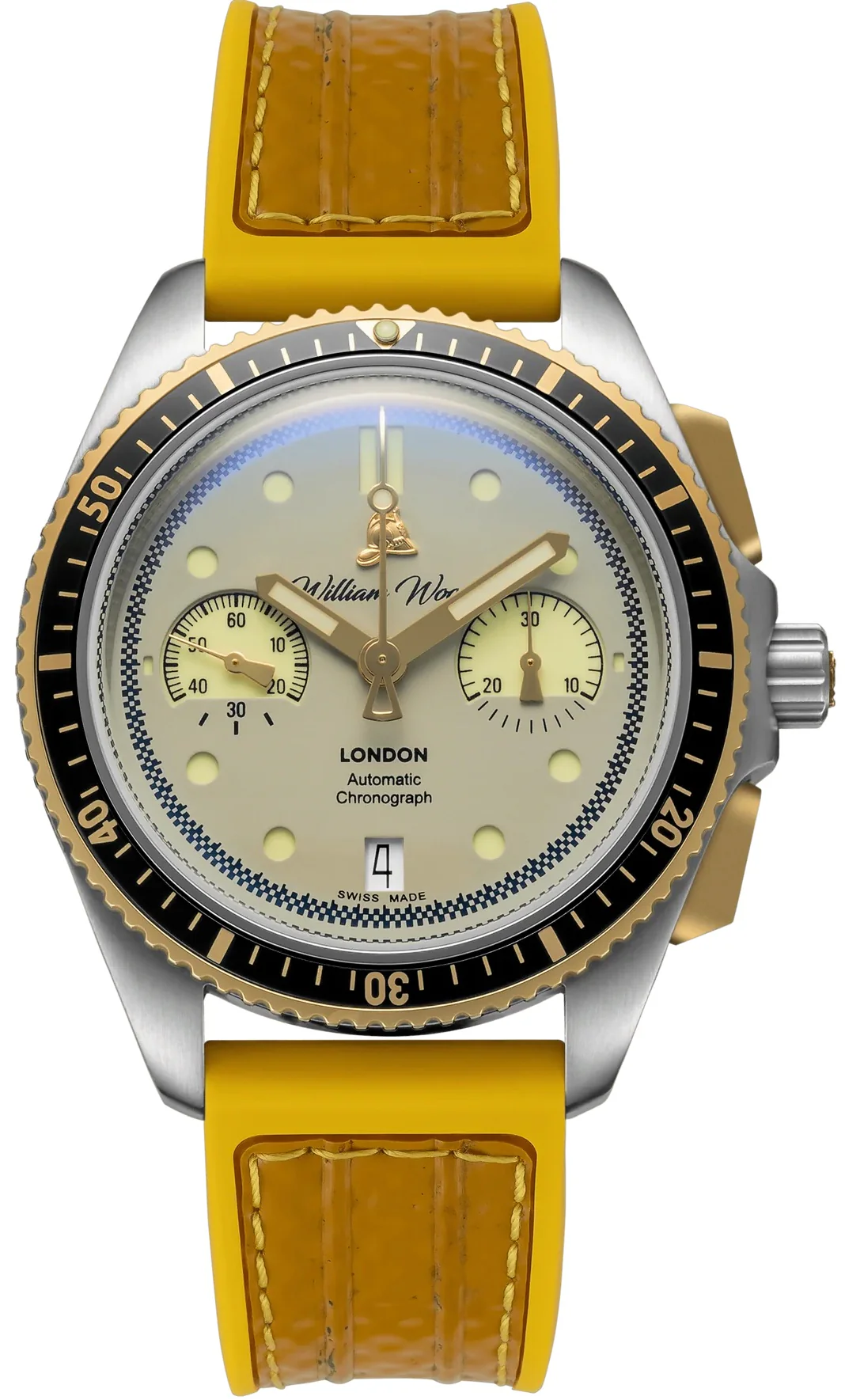 William Wood Triumph Fuel Yellow Fire Hose Watch