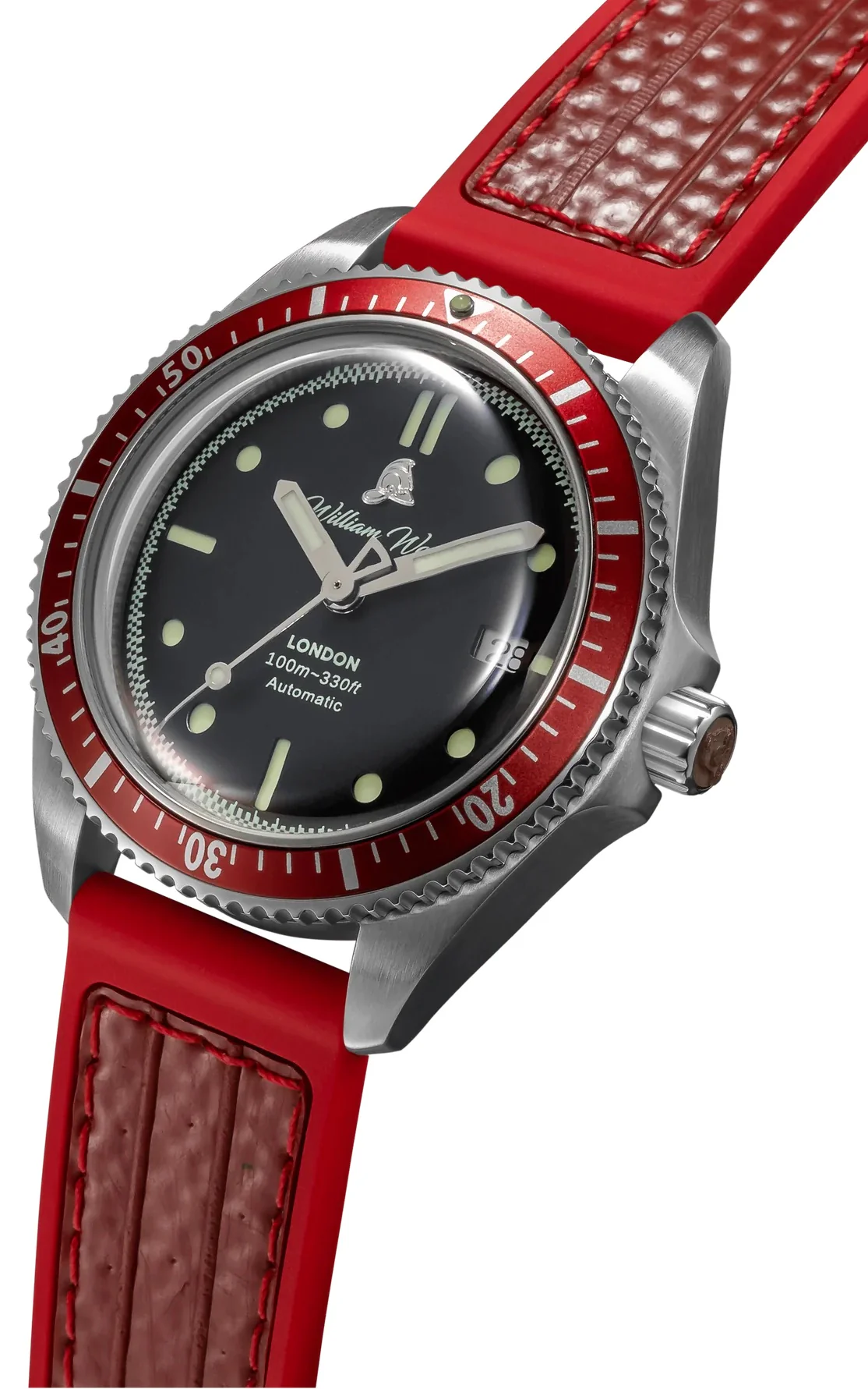 William Wood Valiant Red Fire Hose Watch - Image 3