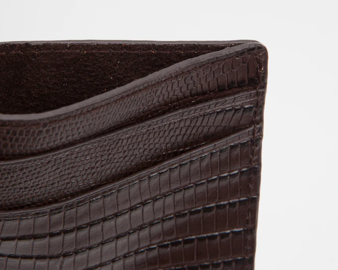 Wolf Credit Card Case Blake Brown Teju Lizard - Image 3