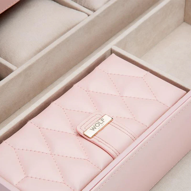 WOLF Jewellery Box Caroline Extra Large Rose Quartz - Image 2