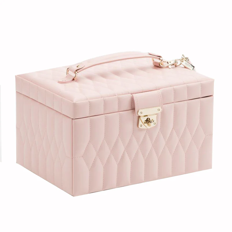 WOLF Jewellery Box Caroline Medium Rose Quartz - Image 2