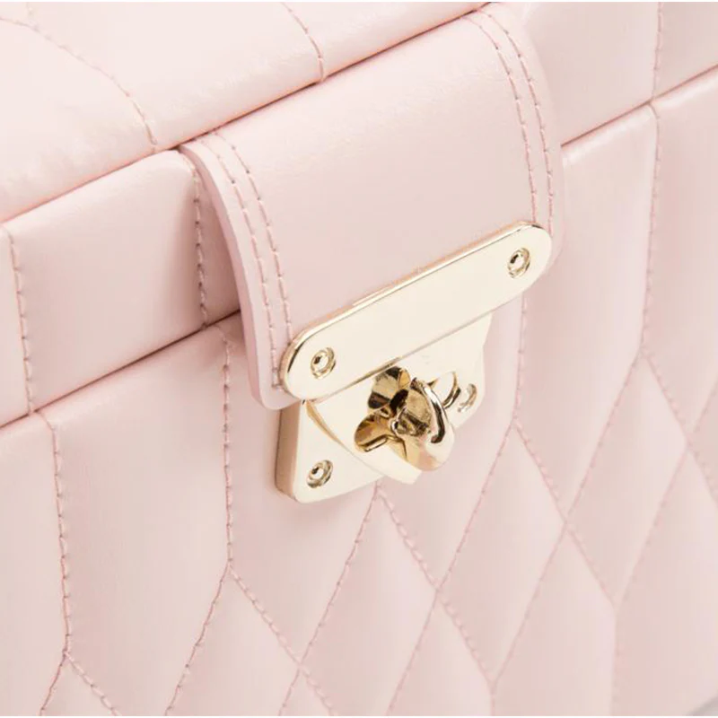WOLF Jewellery Box Caroline Medium Rose Quartz - Image 4