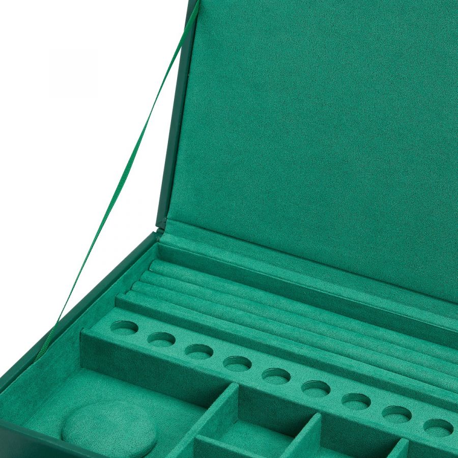 WOLF Jewellery Box Sophia With Drawers Forest Green - Image 4