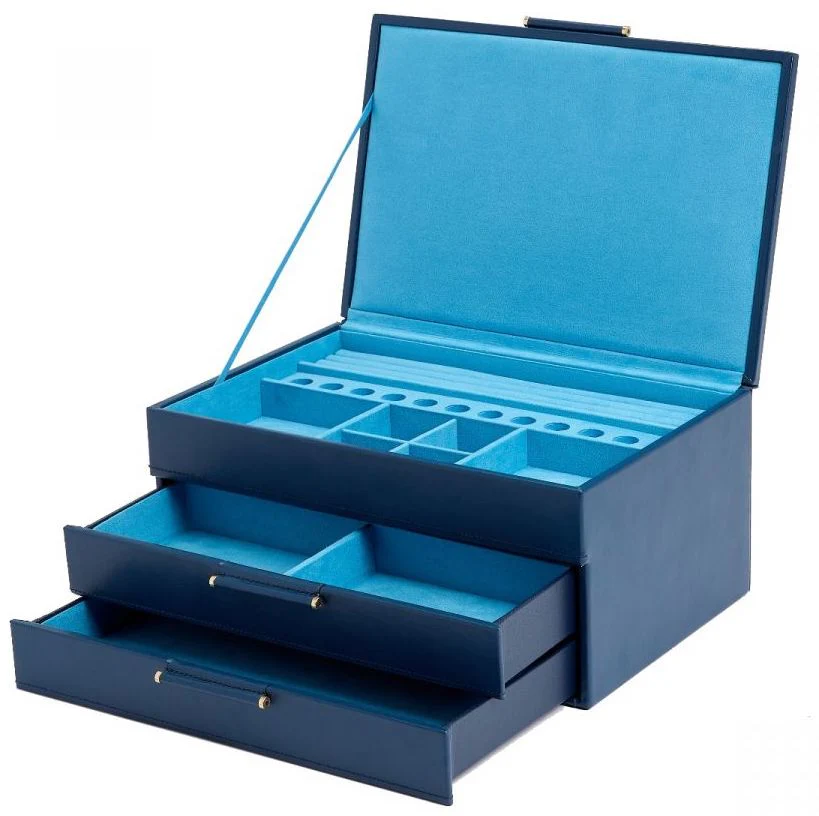 WOLF Jewellery Box Sophia With Drawers Indigo