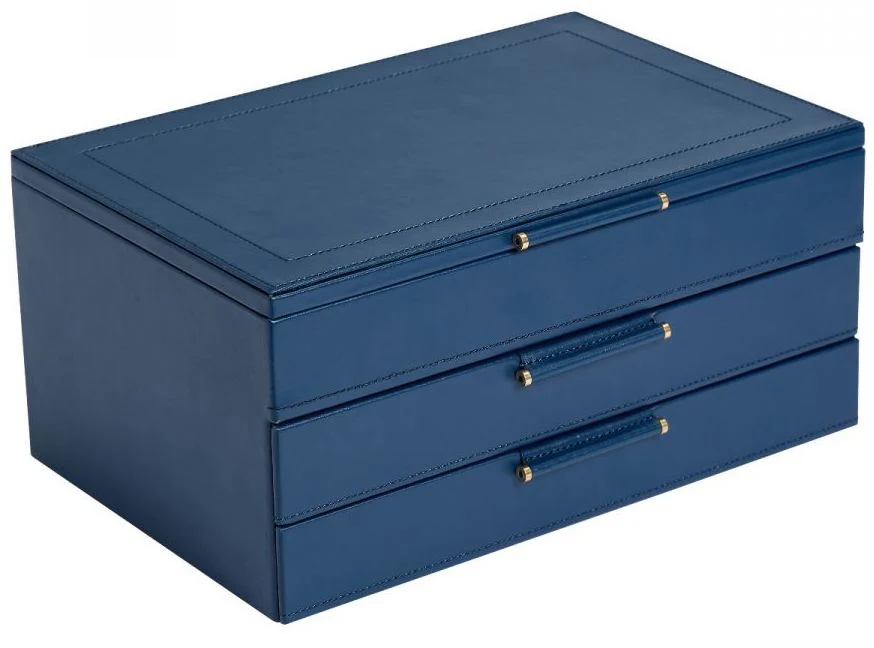 WOLF Jewellery Box Sophia With Drawers Indigo - Image 2