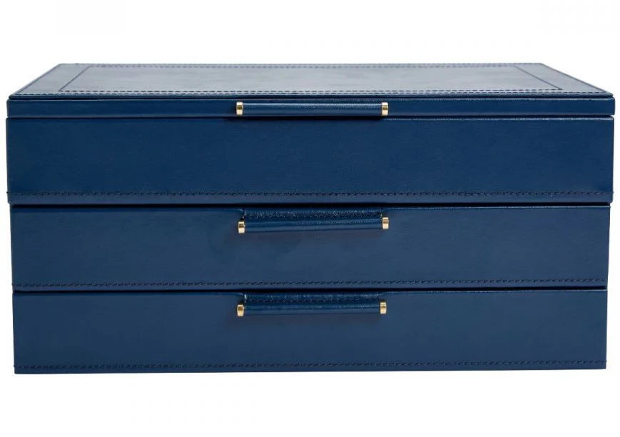 WOLF Jewellery Box Sophia With Drawers Indigo - Image 5