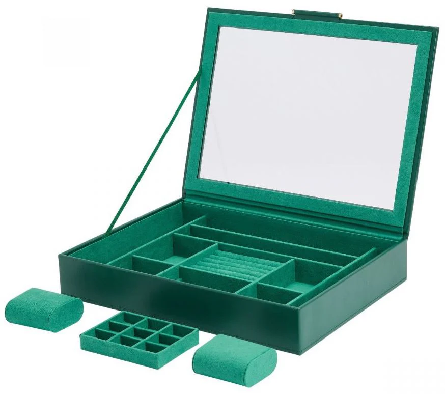 WOLF Jewellery Box Sophia With Window Forest Green - Image 2