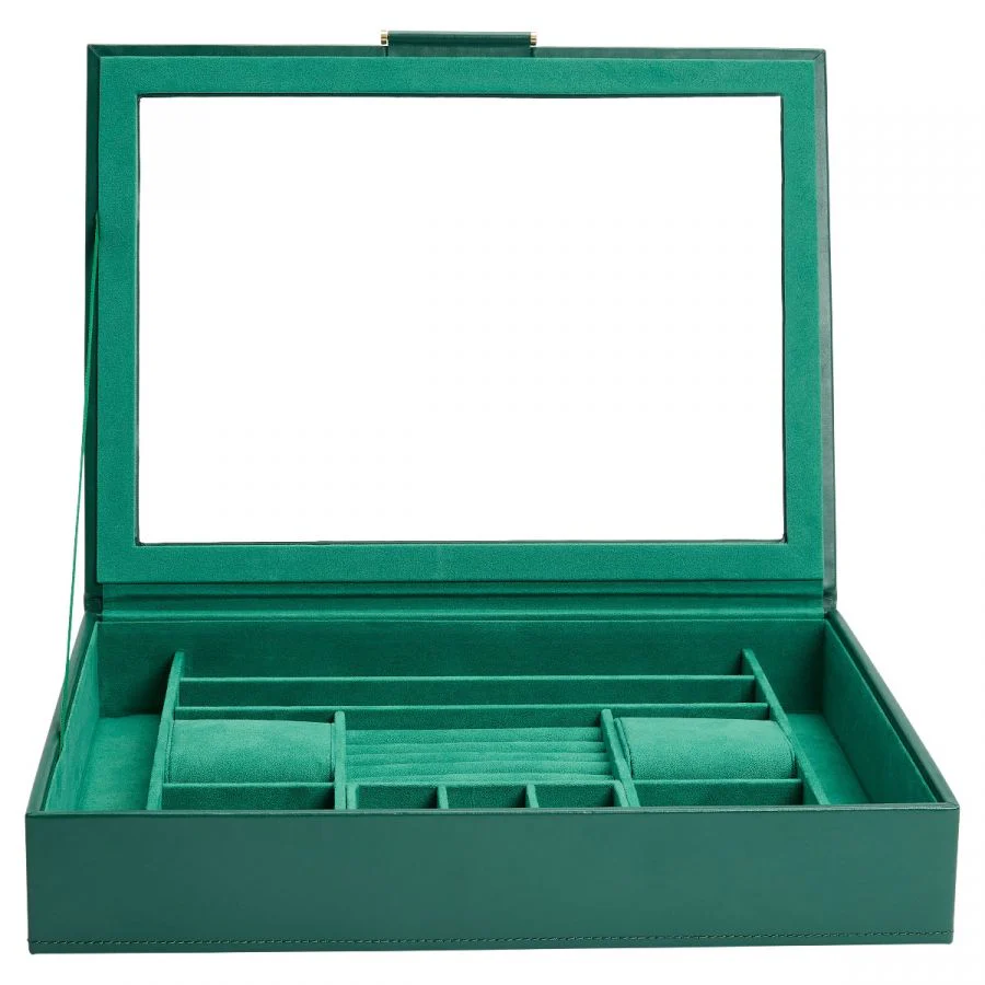 WOLF Jewellery Box Sophia With Window Forest Green - Image 4