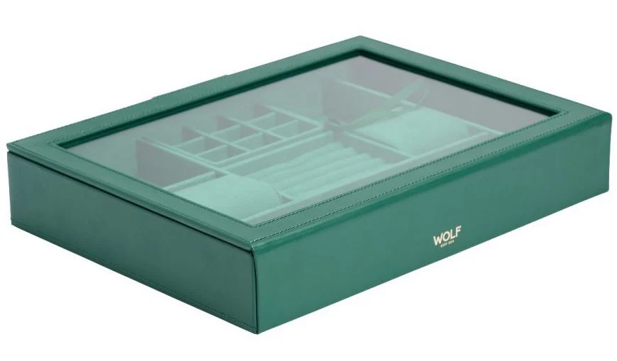 WOLF Jewellery Box Sophia With Window Forest Green - Image 5