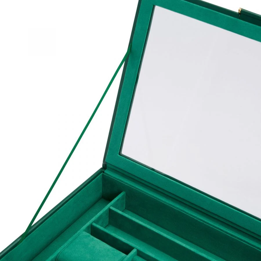 WOLF Jewellery Box Sophia With Window Forest Green - Image 7