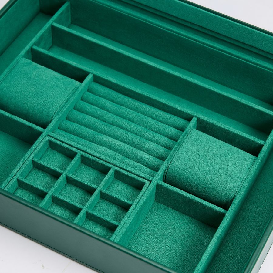WOLF Jewellery Box Sophia With Window Forest Green - Image 8
