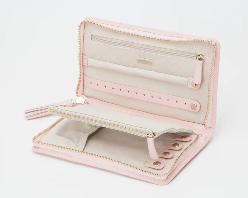 WOLF Jewellery Case Caroline Portfolio Rose Quartz - Image 3