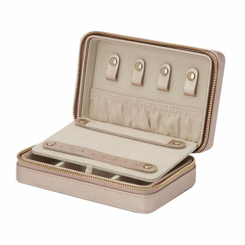 WOLF Jewellery Case Palermo Zip Rose Gold - Image 2