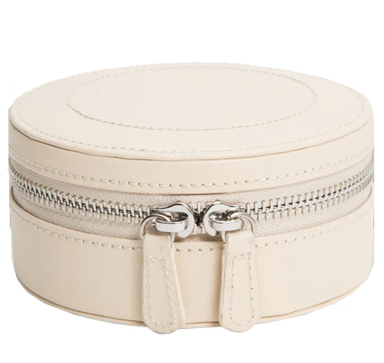 WOLF Jewellery Case Sophia Mini Zip Ivory - Image 2