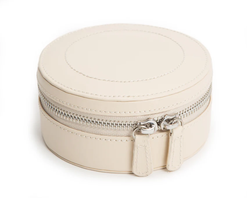 WOLF Jewellery Case Sophia Mini Zip Ivory - Image 3