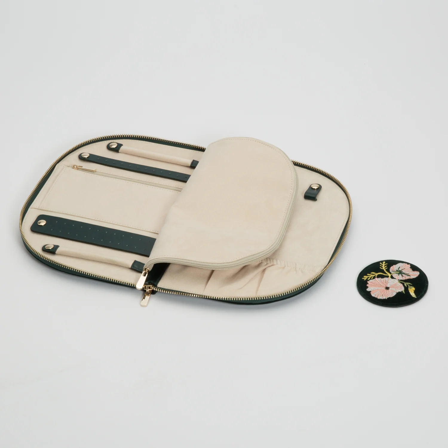 WOLF Jewellery Case Zoe Portfolio Forest Green - Image 3