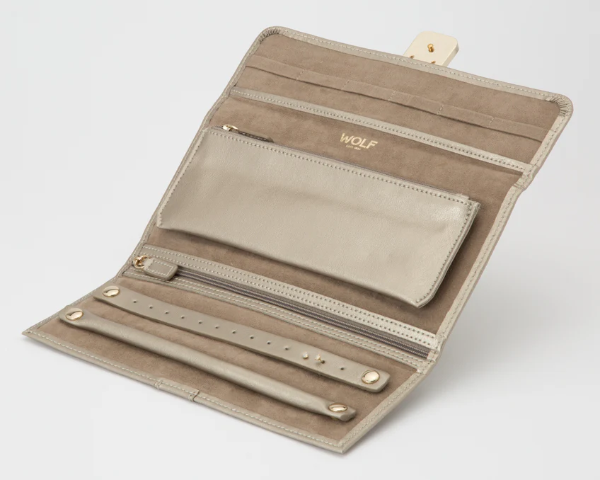 Wolf Jewellery Roll Palermo Pewter - Image 3