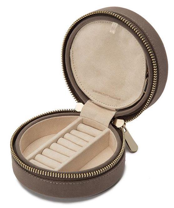 WOLF Jewellery Travel Case Zoe Round Mink