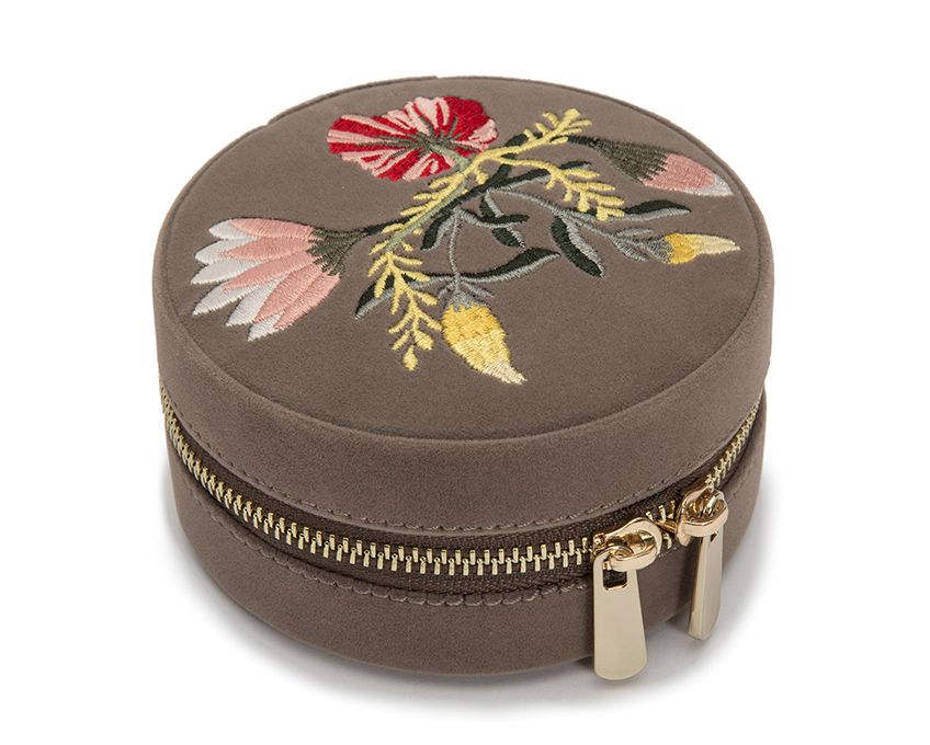 WOLF Jewellery Travel Case Zoe Round Mink - Image 3