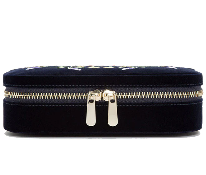 WOLF Jewellery Travel Case Zoe Zip Indigo - Image 2