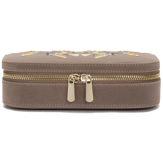WOLF Jewellery Travel Case Zoe Zip Mink - Image 2