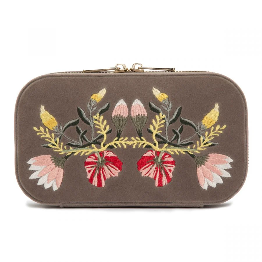 WOLF Jewellery Travel Case Zoe Zip Mink - Image 3