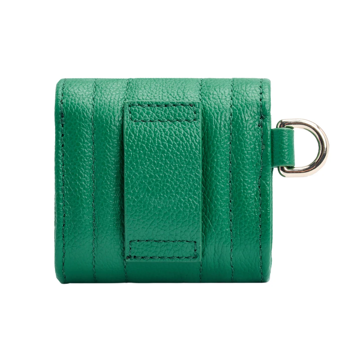 Wolf Mimi Collection Leather Green Earpods Case with Wristlet - Image 2