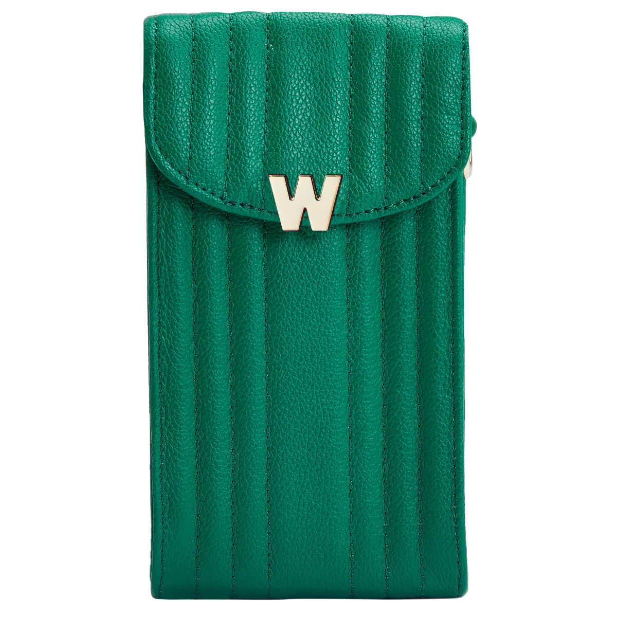 Wolf Mimi Collection Leather Green Phone Case with Wristlet and Lanyard - Image 2