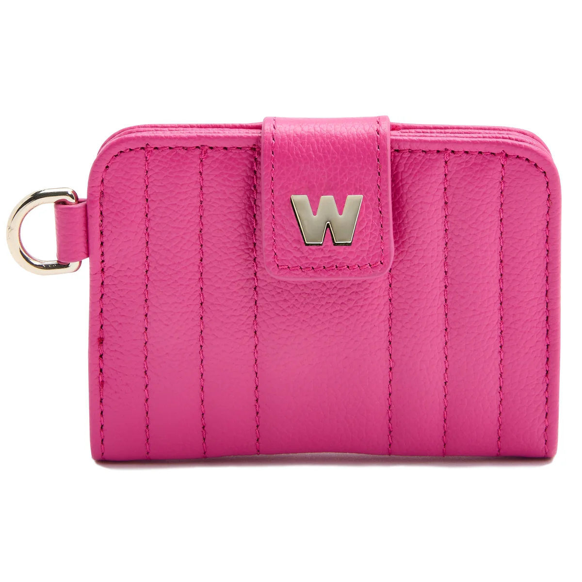 WOLF Mimi Collection Leather Pink Credit Card Holder with Wristlet - Image 2