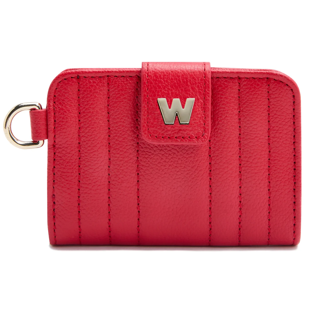 WOLF Mimi Collection Leather Red Credit Card Holder with Wristlet - Image 2