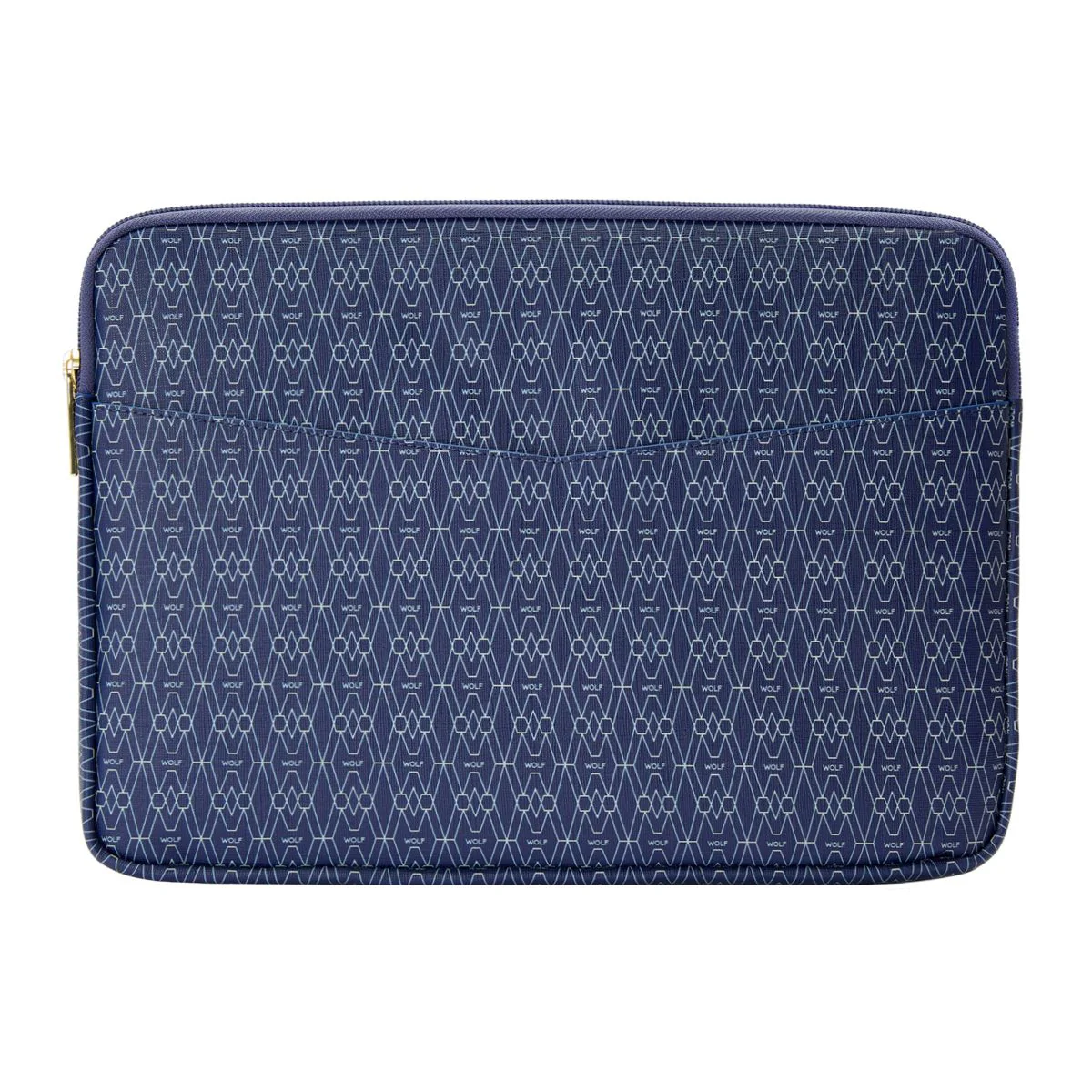 Wolf Signature Vegan Collection Blue Laptop Zip Case