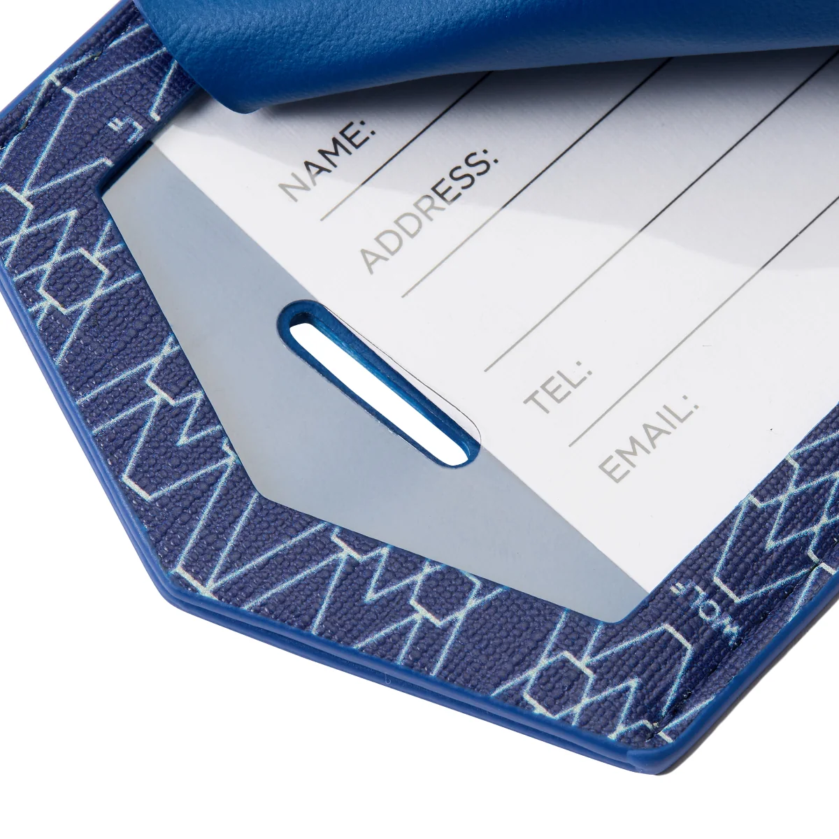 Wolf Signature Vegan Collection Blue Luggage Tag - Image 2