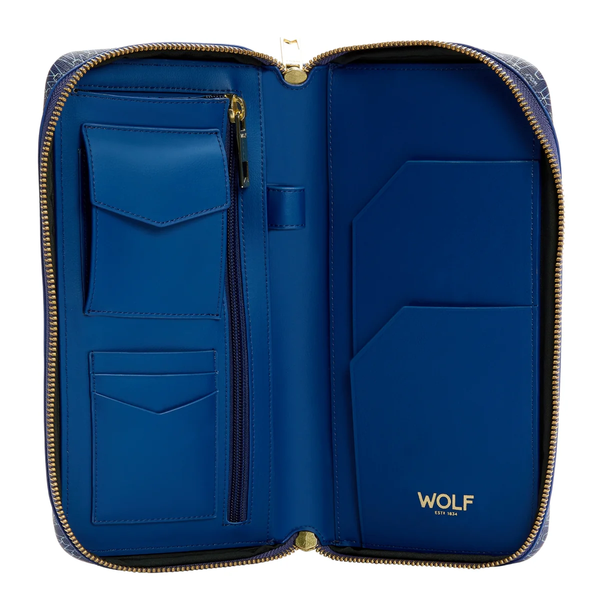 WOLF Signature Vegan Collection Blue Travel Case - Image 5