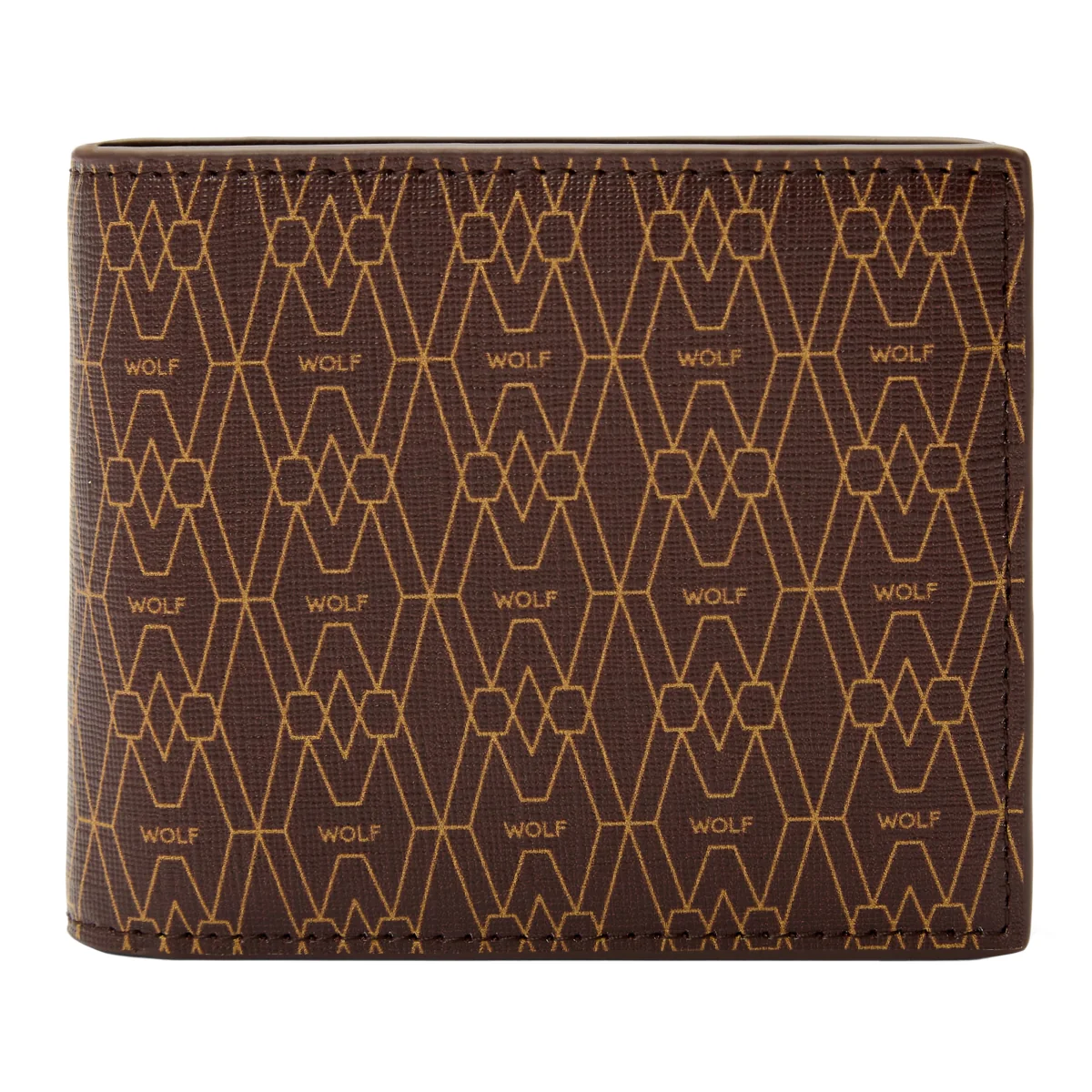 Wolf Signature Vegan Collection Brown Billfold Coin Wallet