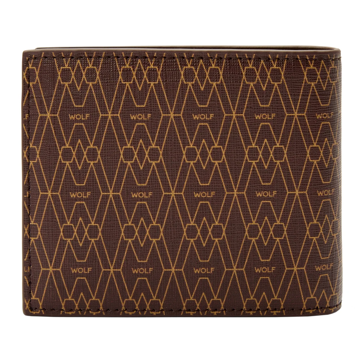 Wolf Signature Vegan Collection Brown Billfold Coin Wallet - Image 2