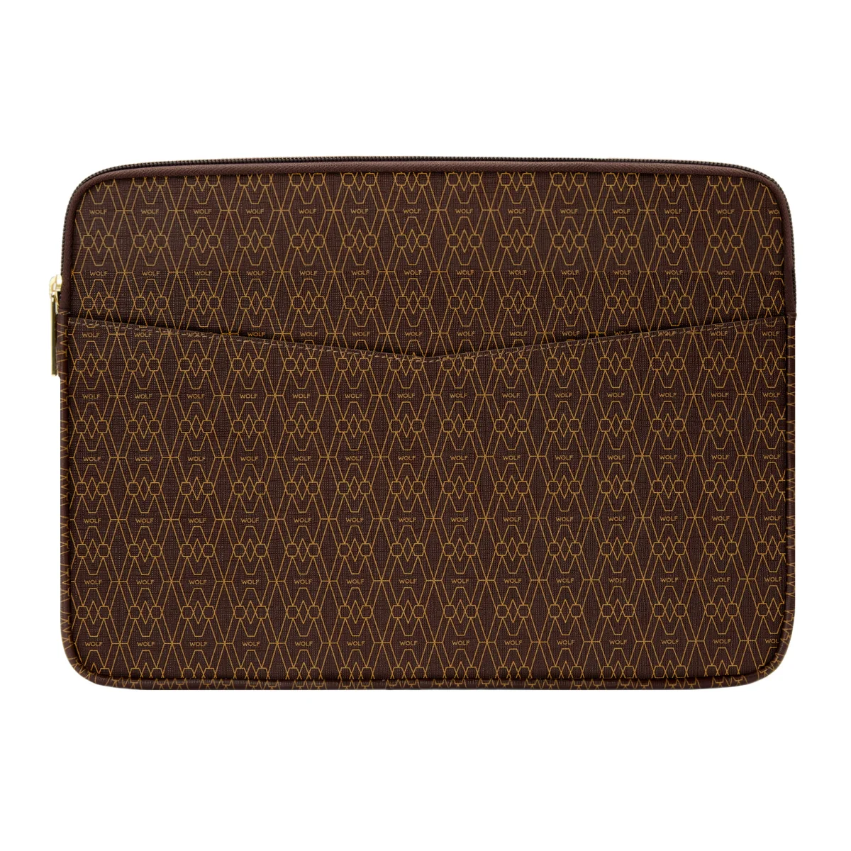 Wolf Signature Vegan Collection Brown Laptop Zip Case