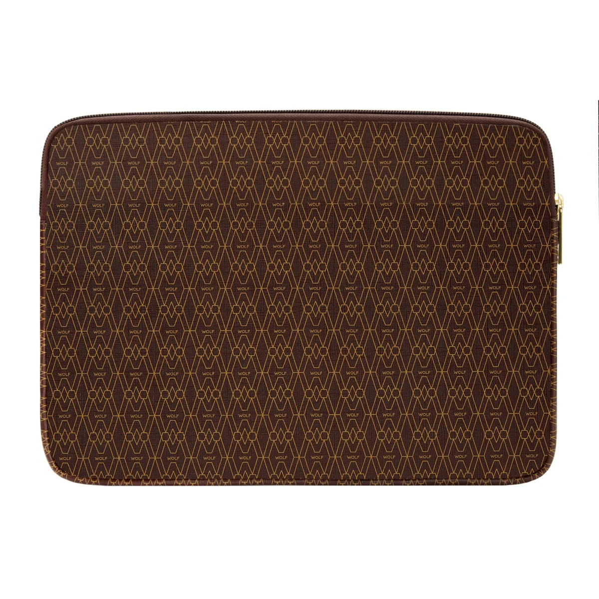 Wolf Signature Vegan Collection Brown Laptop Zip Case - Image 2