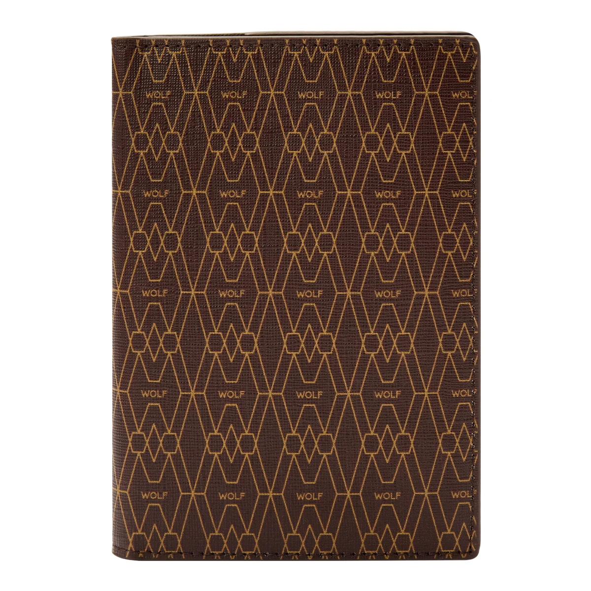 Wolf Signature Vegan Collection Brown Passport Sleeve