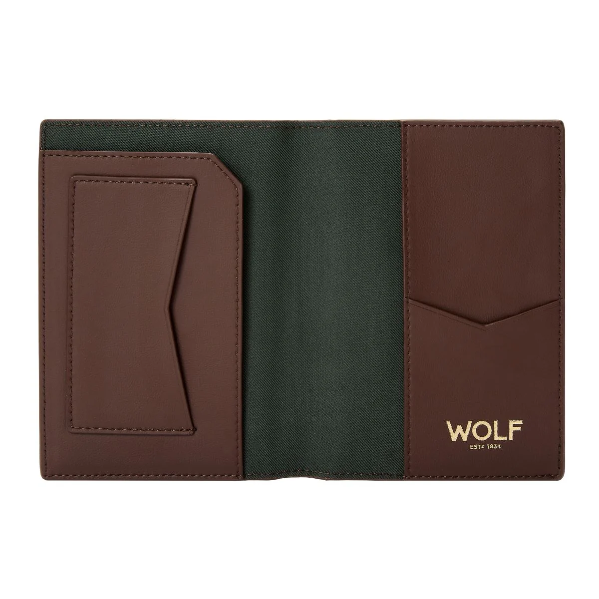 Wolf Signature Vegan Collection Brown Passport Sleeve - Image 3