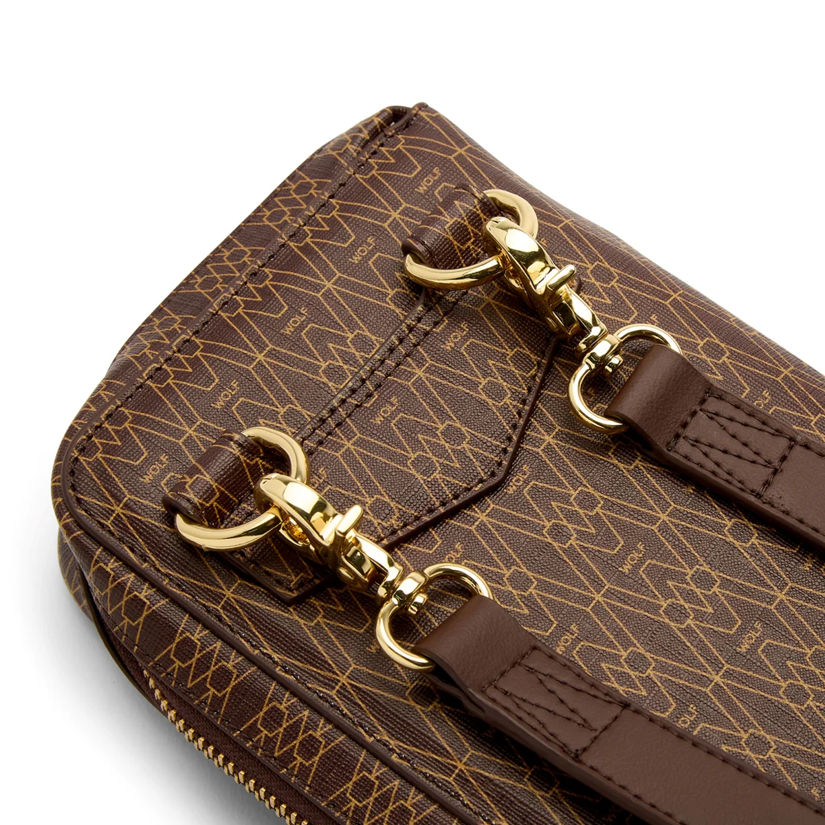 WOLF Signature Vegan Collection Brown Travel Case - Image 6